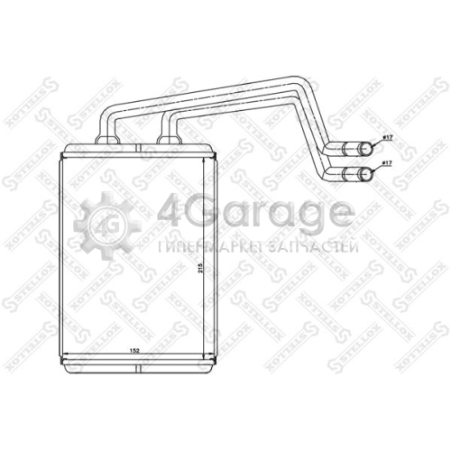 STELLOX 8205017SX Теплообменник отопление салона