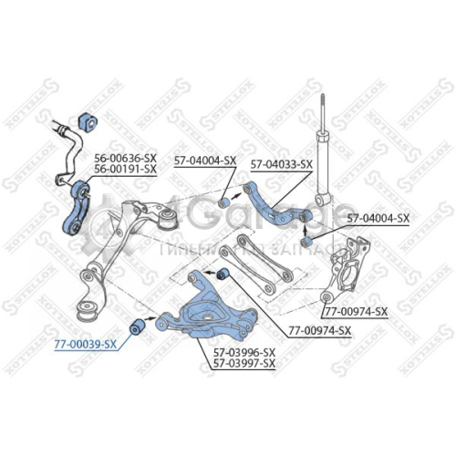 STELLOX 7700039SX Подвеска рычаг независимой подвески колеса