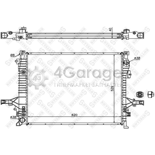 STELLOX 1026462SX Радиатор охлаждение двигателя