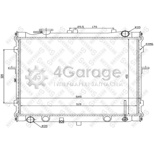 STELLOX 1025170SX Радиатор охлаждение двигателя