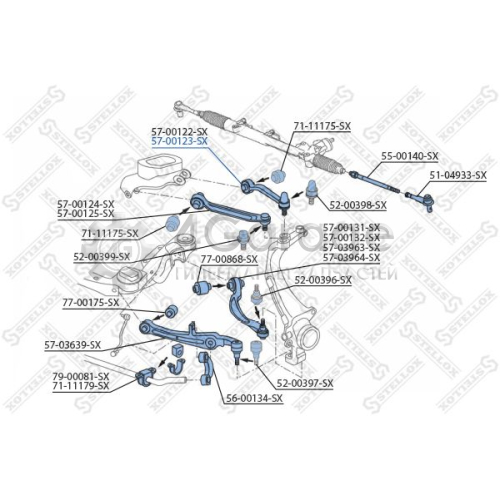 STELLOX 5700123SX 57 00123 SX_рычаг задний верхний правый \ Audi A6 