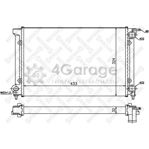 STELLOX 1025004SX Радиатор охлаждение двигателя