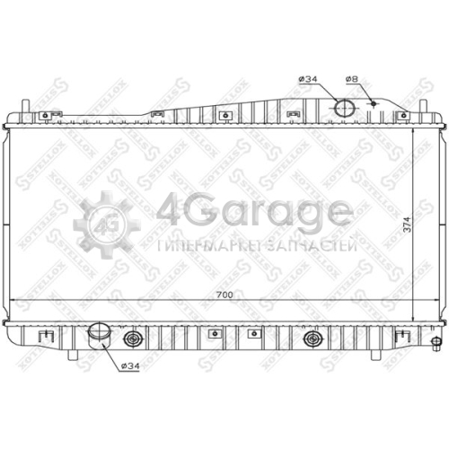 STELLOX 1025321SX Радиатор охлаждение двигателя