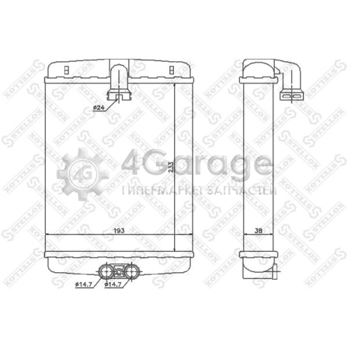 STELLOX 1035120SX Теплообменник отопление салона