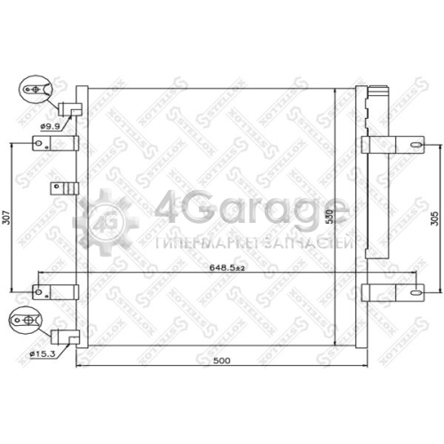 STELLOX 1045765SX Конденсатор кондиционер