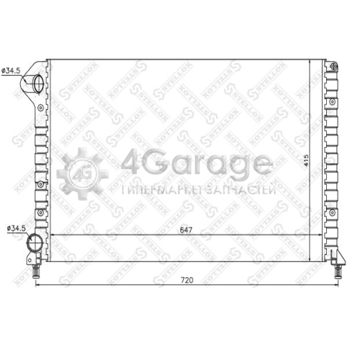 STELLOX 1025713SX Радиатор охлаждение двигателя