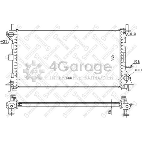 STELLOX 1025159SX Радиатор охлаждение двигателя