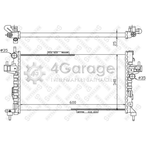 STELLOX 1026053SX Радиатор охлаждение двигателя