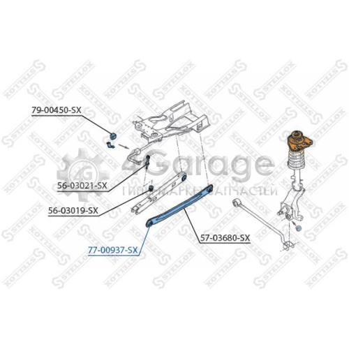 STELLOX 7700937SX Подвеска рычаг независимой подвески колеса