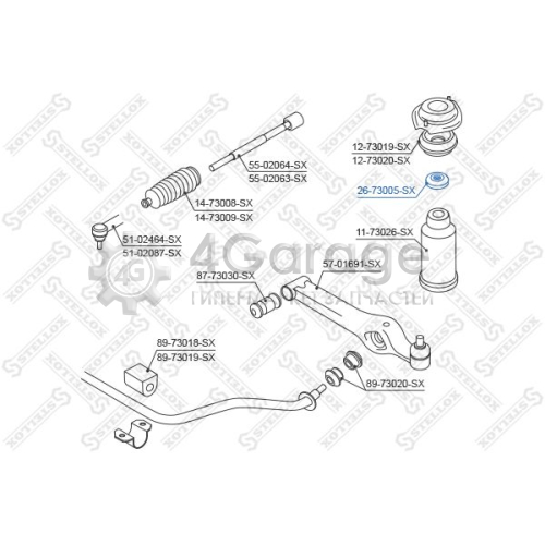 STELLOX 2673005SX Опора стойки амортизатора