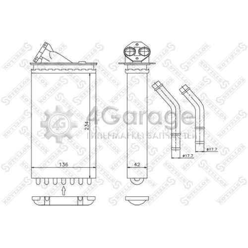 STELLOX 1035011SX Теплообменник отопление салона