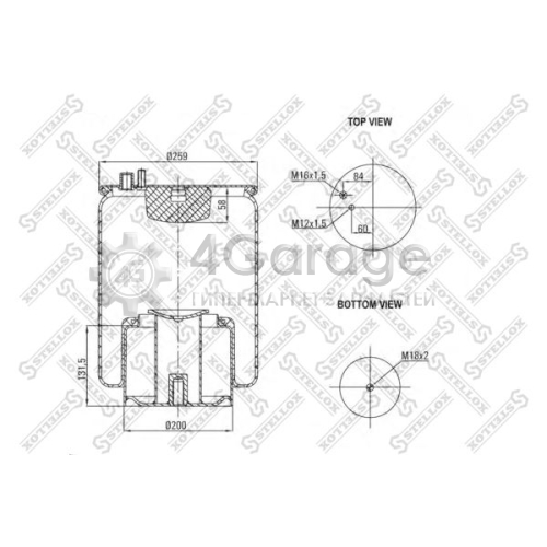 STELLOX 8400134SX Кожух пневматической рессоры