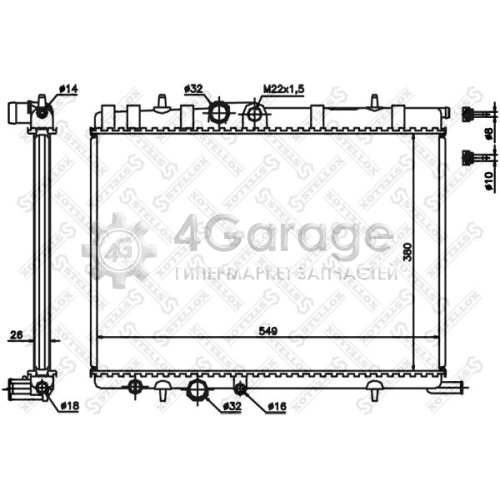 STELLOX 1025354SX Радиатор охлаждение двигателя