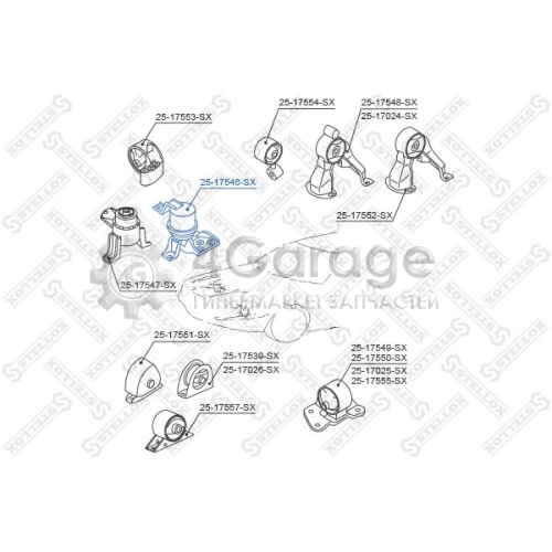 STELLOX 2517546SX Подвеска двигатель