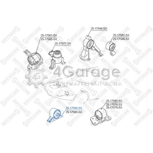 STELLOX 2517584SX Подвеска двигатель