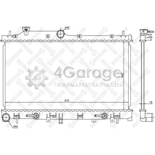 STELLOX 1026649SX Радиатор охлаждение двигателя