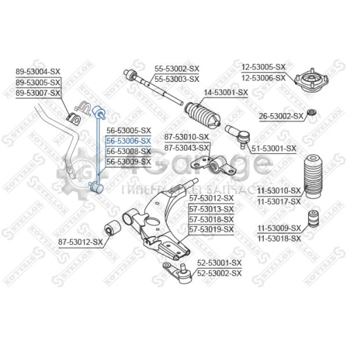 STELLOX 5653006SX Тяга / стойка стабилизатор