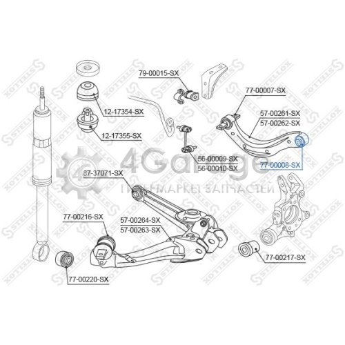 STELLOX 7700008SX Подвеска рычаг независимой подвески колеса