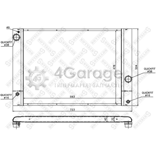 STELLOX 1025337SX Радиатор охлаждение двигателя