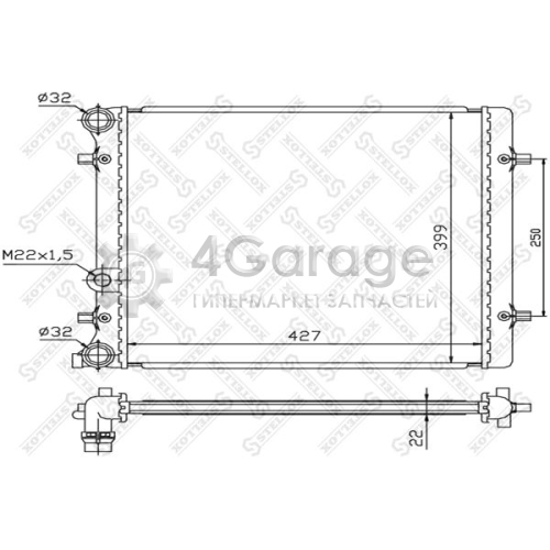 STELLOX 1025109SX Радиатор охлаждение двигателя