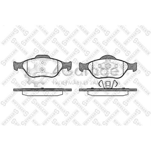 STELLOX 777000SX Комплект тормозных колодок дисковый тормоз