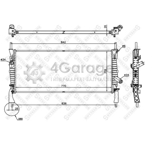 STELLOX 1026752SX Радиатор охлаждение двигателя