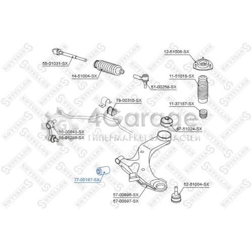 STELLOX 7700187SX Подвеска рычаг независимой подвески колеса