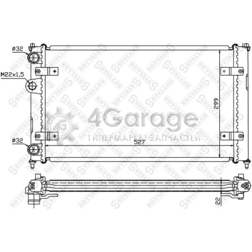 STELLOX 1025108SX Радиатор охлаждение двигателя