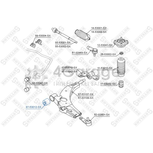 STELLOX 8753012SX Подвеска рычаг независимой подвески колеса