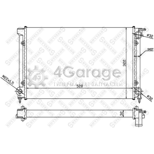 STELLOX 1025000SX Радиатор охлаждение двигателя