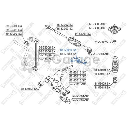 STELLOX 8753010SX Подвеска рычаг независимой подвески колеса