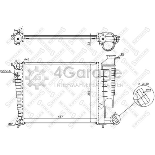 STELLOX 1025026SX Радиатор охлаждение двигателя