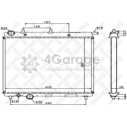 STELLOX 1025646SX Радиатор охлаждение двигателя