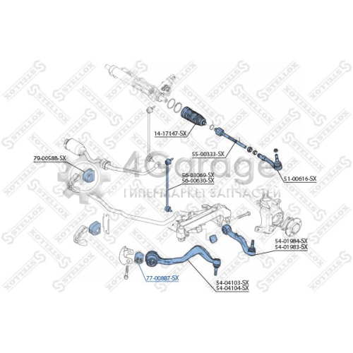 STELLOX 7700887SX Подвеска рычаг независимой подвески колеса