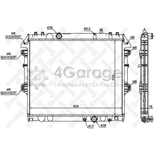 STELLOX 1026341SX Радиатор охлаждение двигателя