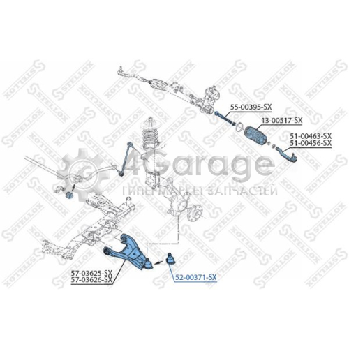 STELLOX 5200371SX Шарнир независимой подвески / поворотного рычага