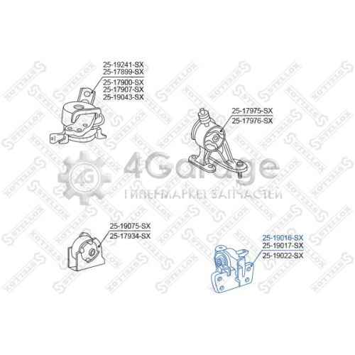 STELLOX 2519016SX Подвеска двигатель