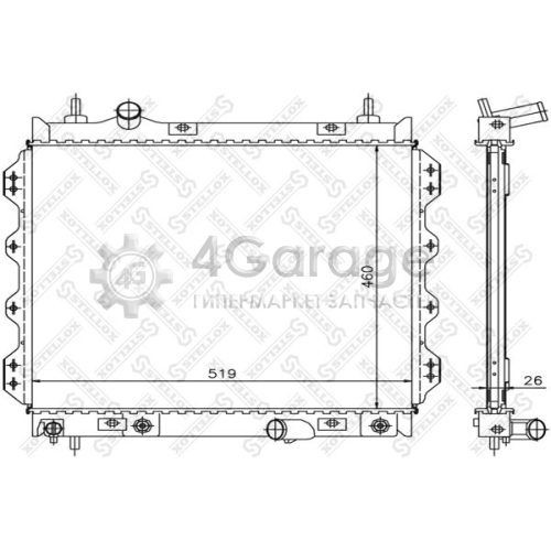 STELLOX 1025621SX Радиатор охлаждение двигателя