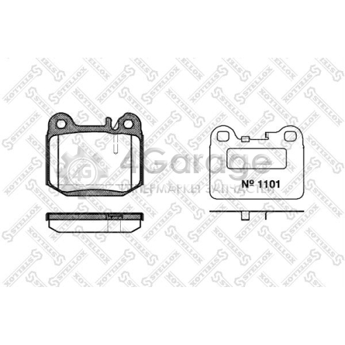 STELLOX 025040BSX Комплект тормозных колодок дисковый тормоз