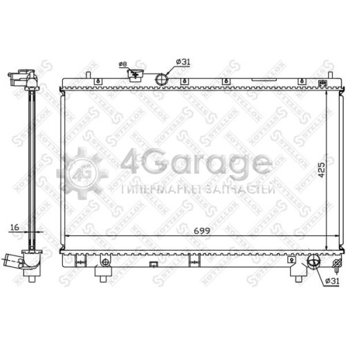 STELLOX 1026384SX Радиатор охлаждение двигателя