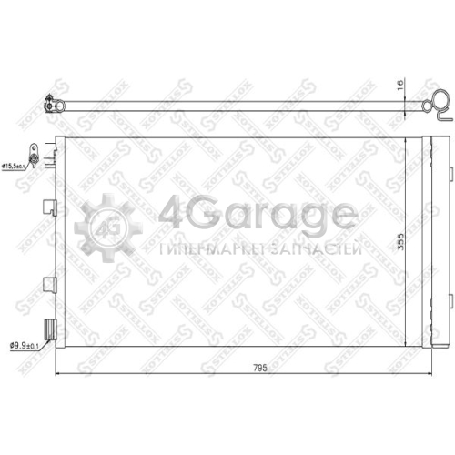 STELLOX 1045737SX Конденсатор кондиционер