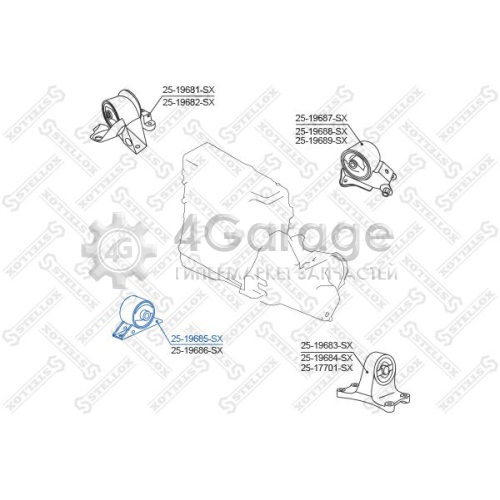 STELLOX 2519685SX Подвеска двигатель