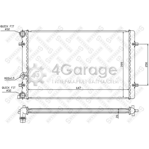 STELLOX 1025006SX Радиатор охлаждение двигателя