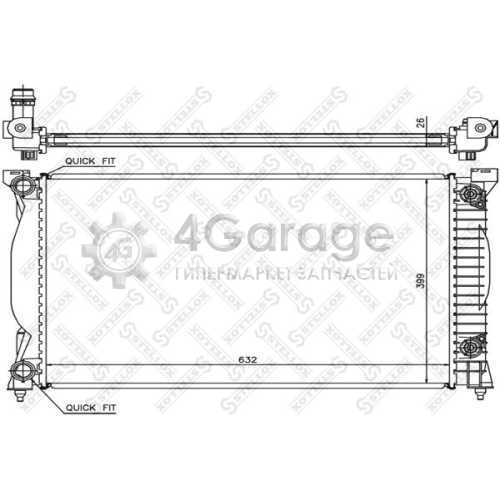 STELLOX 1025178SX Радиатор охлаждение двигателя