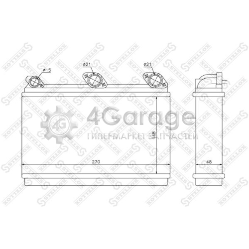 STELLOX 1035080SX Теплообменник отопление салона