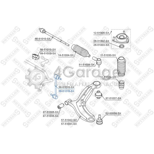 STELLOX 5651016SX Тяга / стойка стабилизатор