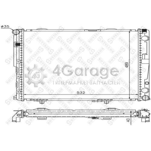 STELLOX 1025905SX Радиатор охлаждение двигателя