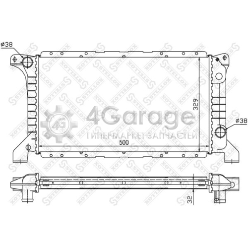 STELLOX 1025252SX Радиатор охлаждение двигателя