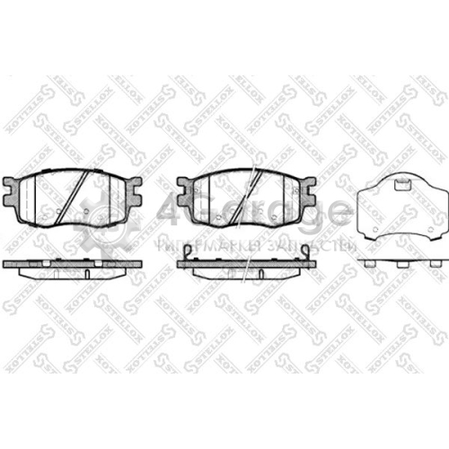 STELLOX 001086BSX Комплект тормозных колодок дисковый тормоз