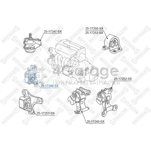 STELLOX 2517248SX Подвеска двигатель